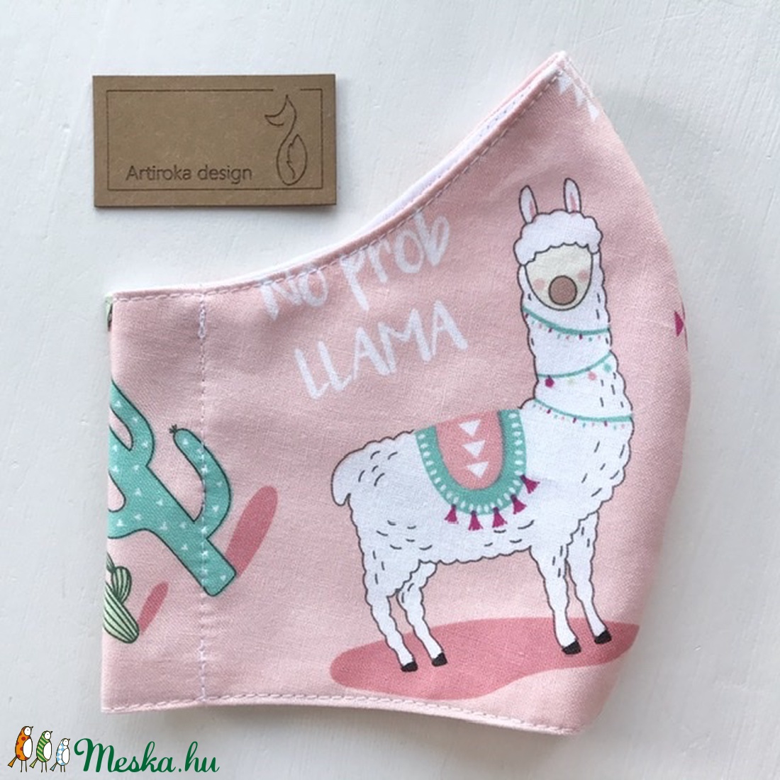 Ha rajtad a Láma, nincs DRÁMA! Láma mintás PRÉMIUM pamut textil arcmaszk, szájmaszk, maszk -  Artiroka design - női - női - Meska.hu