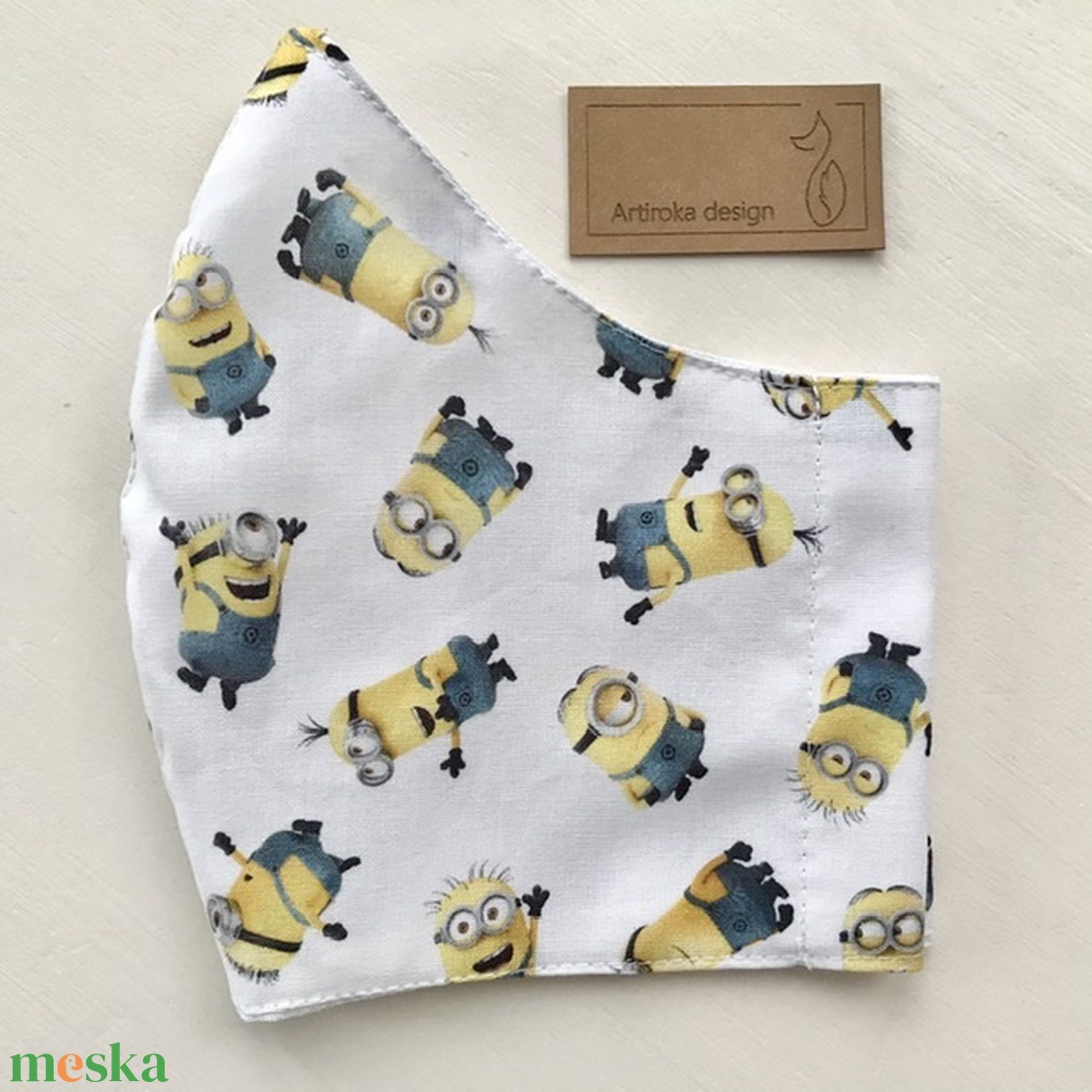  Minyon  mintás prémium szájmaszk, maszk, arcmaszk  - Artiroka design - gyerek - gyerek - Meska.hu