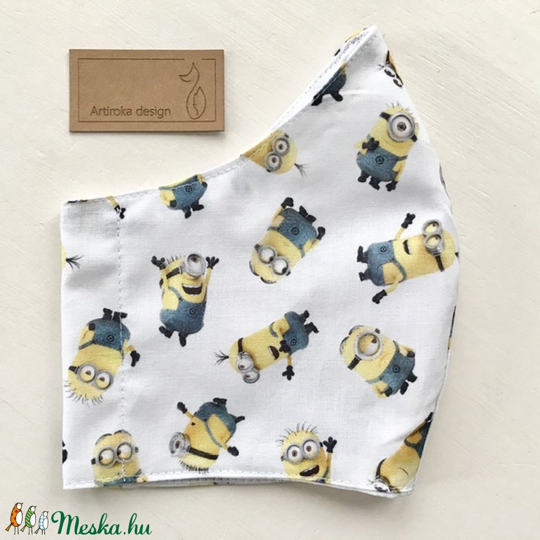  Minyon  mintás prémium szájmaszk, maszk, arcmaszk  - Artiroka design - gyerek - gyerek - Meska.hu