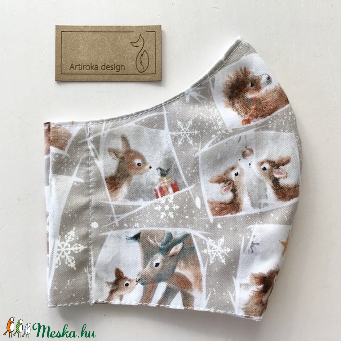 Bambi, őzike mintás prémium maszk, gyerek maszk, szájmaszk, arcmaszk prémium pamut textilből-  Artiroka design  - női - női - Meska.hu