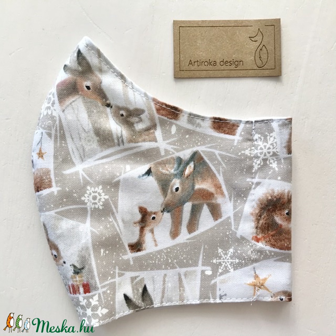 Bambi, őzike mintás prémium maszk, gyerek maszk, szájmaszk, arcmaszk prémium pamut textilből-  Artiroka design  - női - női - Meska.hu