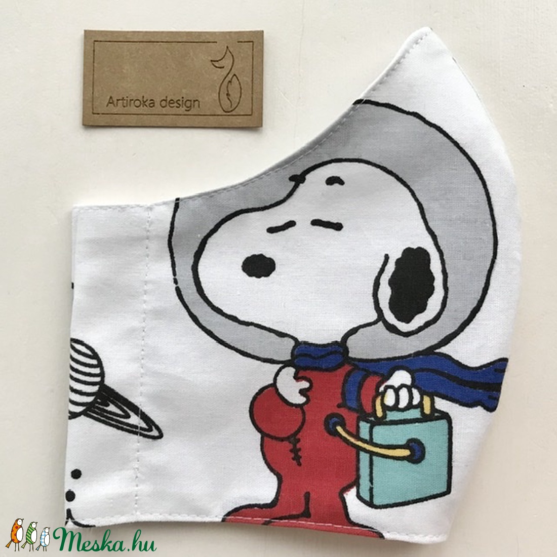 SNOOPY mintás arcmaszk, szájmaszk, maszk  - Artiroka design - női - női - Meska.hu