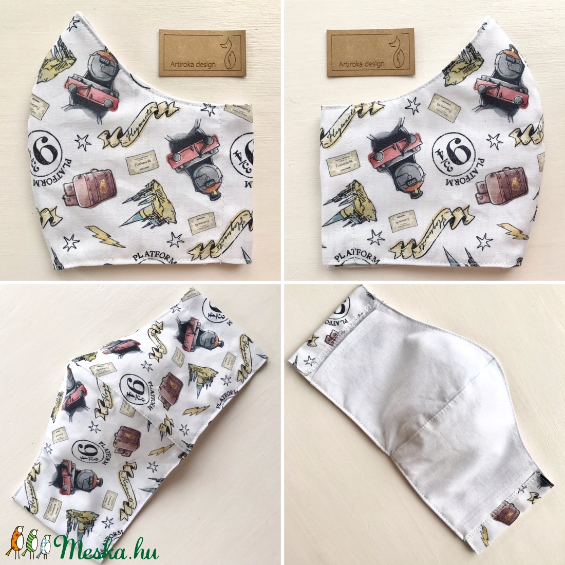 Harry Potter Roxfort expressz mintás szűrőbetét tartós maszk, szájmaszk - egyedi megrendelés M méret  - Artiroka design - férfi & uniszex - férfi & uniszex - Meska.hu