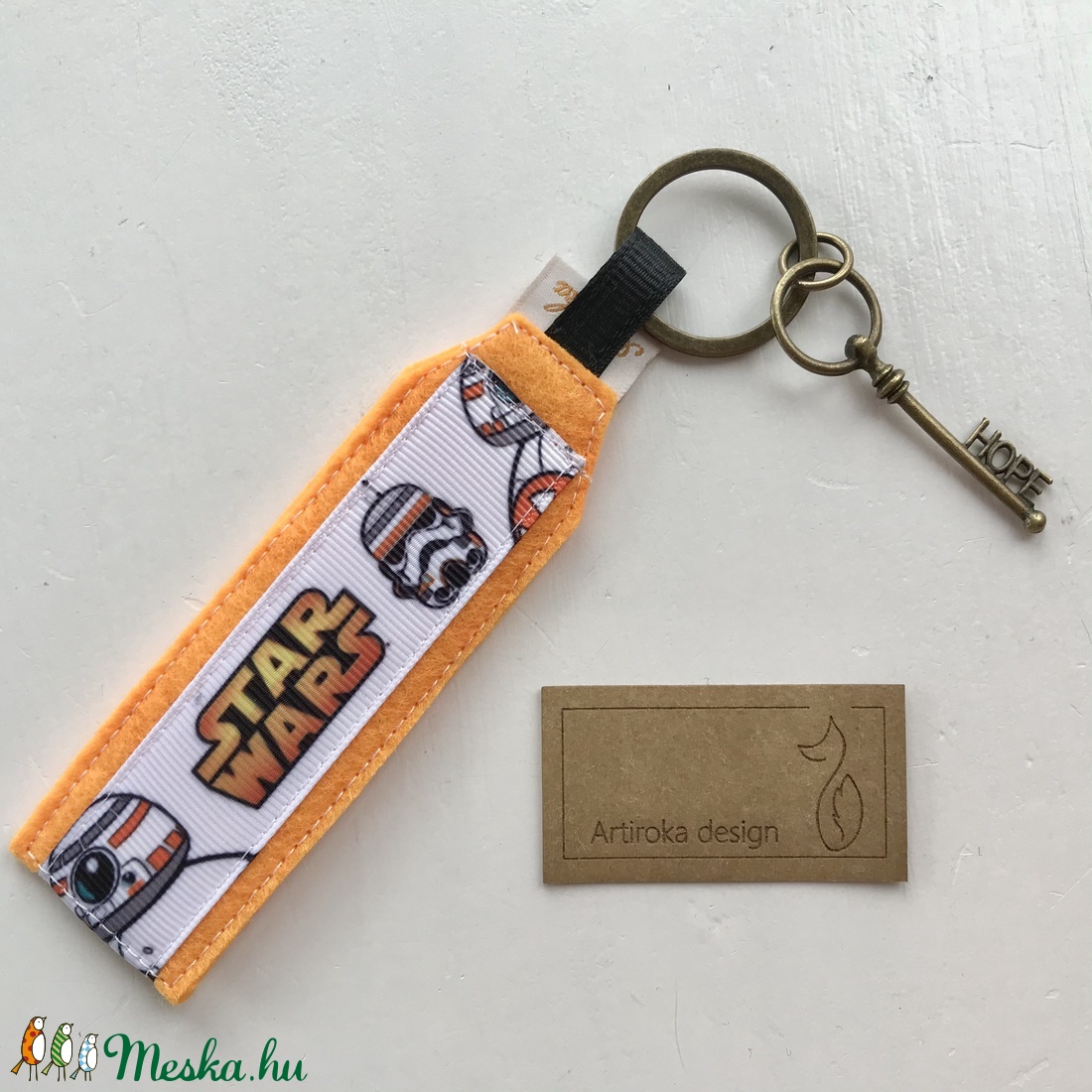 Star Wars mintás kulcstartó HOPE, azaz remény kulccsal - Csillagok háborúja - Artiroka design - táska & tok - kulcstartó & táskadísz - kulcstartó - Meska.hu