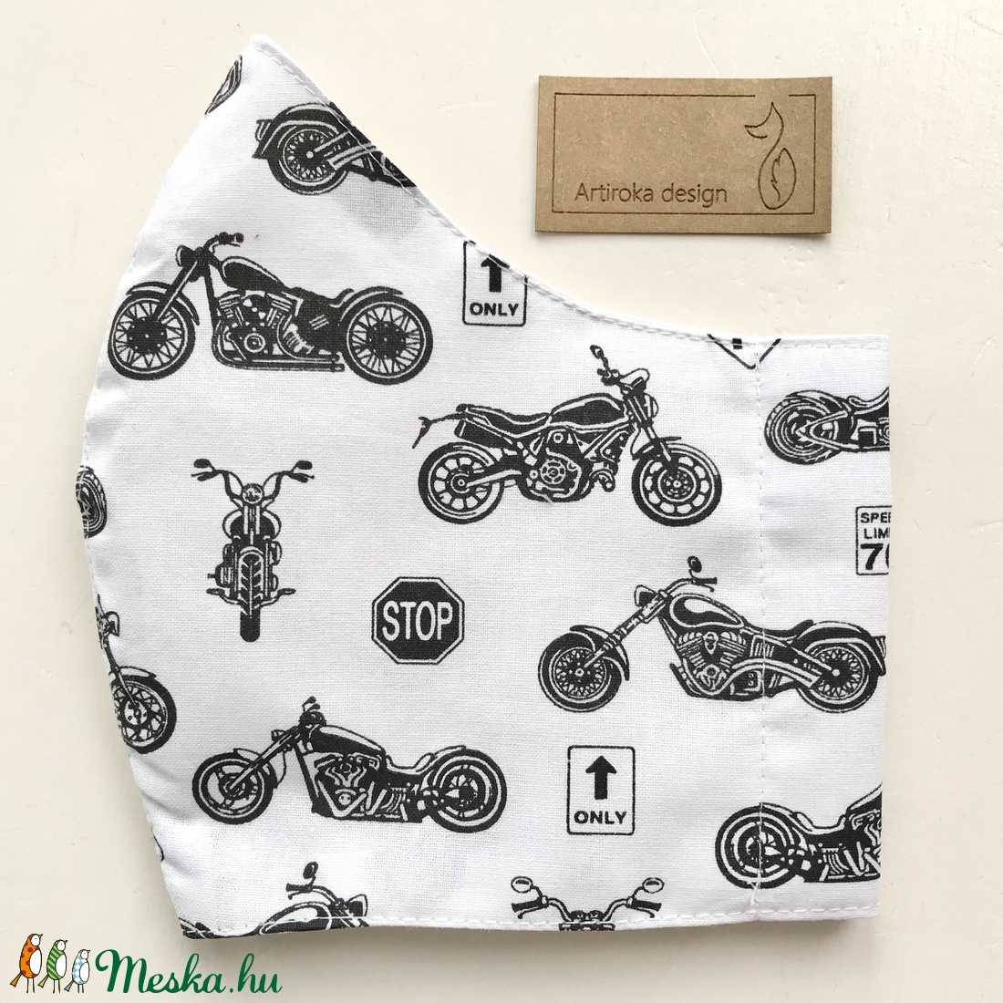 Motor mintás prémium szájmaszk, maszk, arcmaszk - Harley Davidson - Artiroka design - férfi & uniszex - férfi & uniszex - Meska.hu