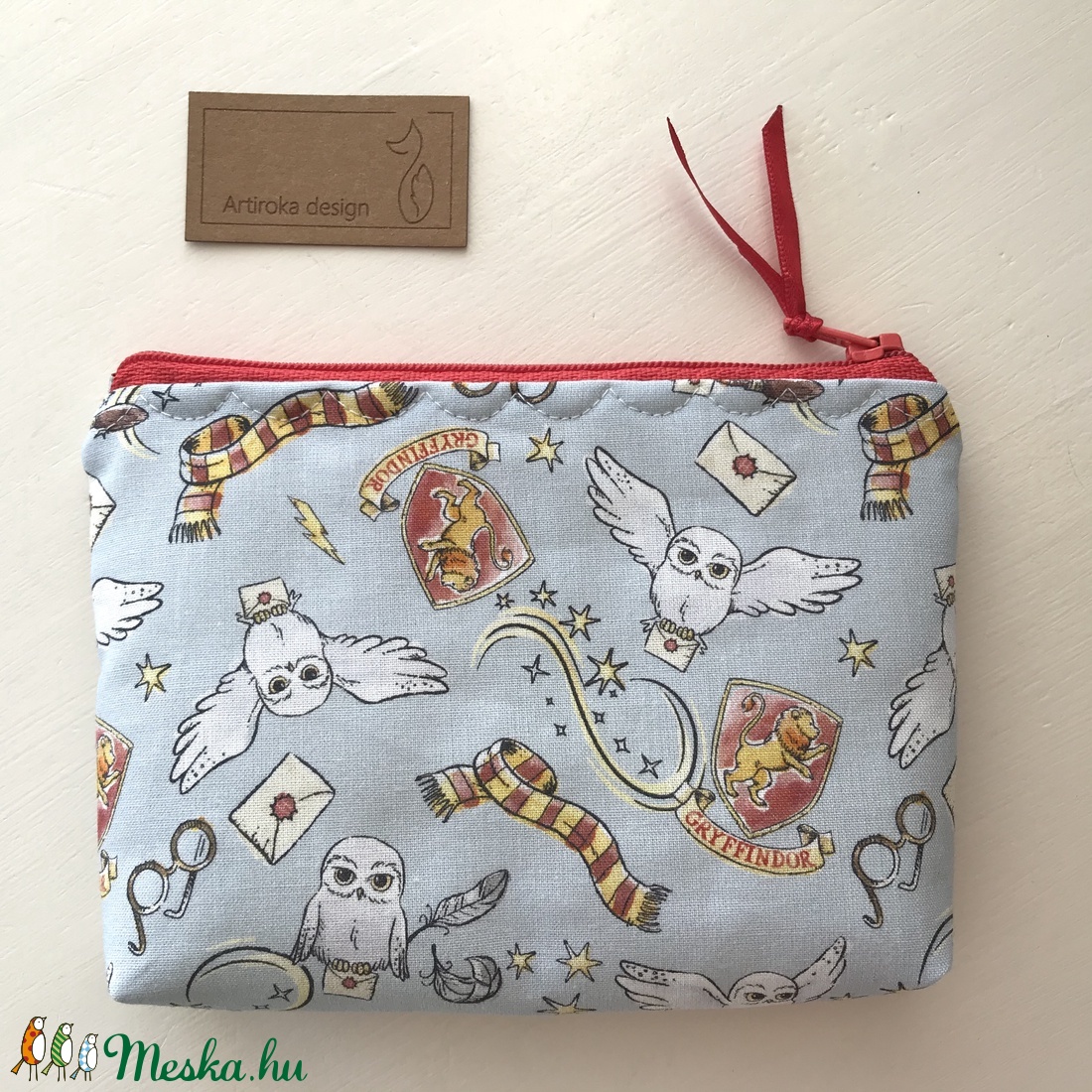 Harry Potter - Hedvig bagoly mintás prémium  irattartó pénztárca, neszesszer - Artiroka design - táska & tok - pénztárca & más tok - pénztárca - Meska.hu