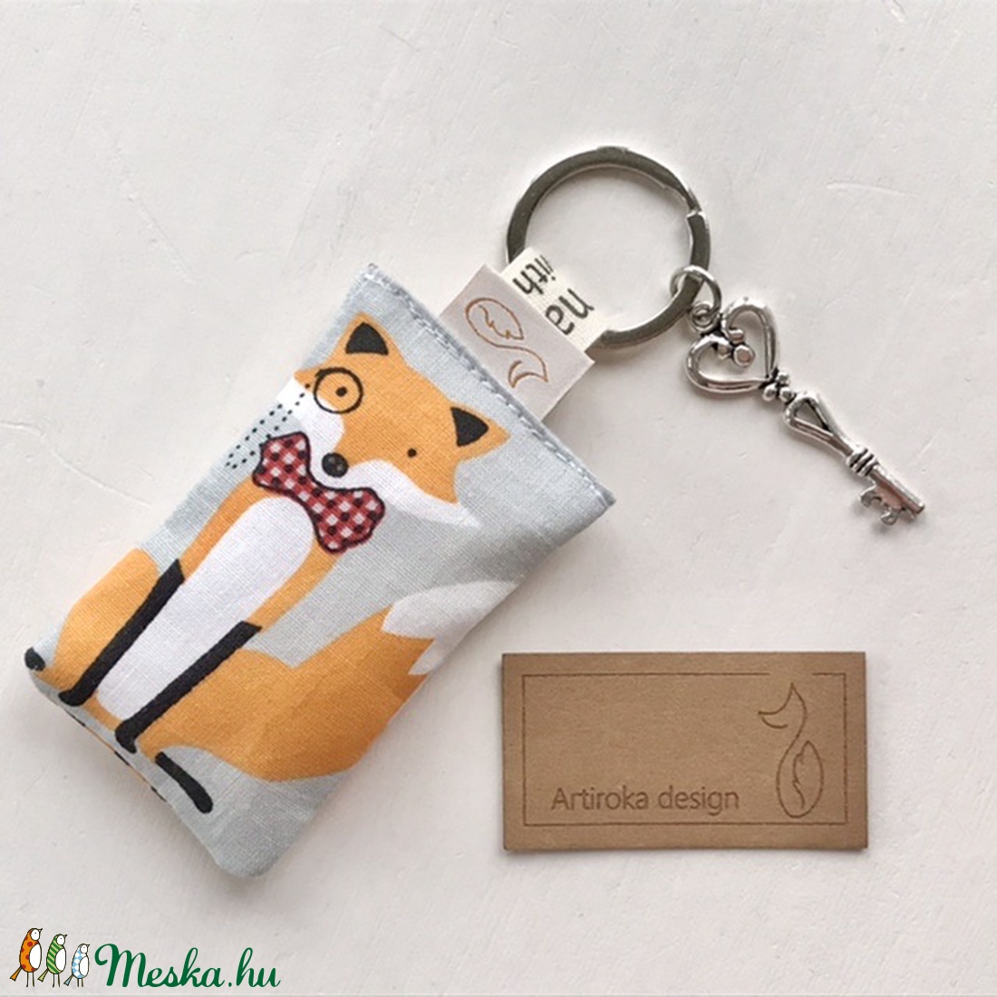 Róka-Móka okuláréban - vidám kulcstartó - Artiroka design - táska & tok - kulcstartó & táskadísz - kulcstartó - Meska.hu
