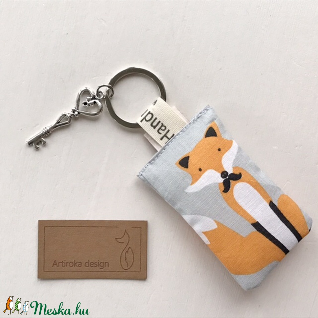 Róka-Móka okuláréban - vidám kulcstartó - Artiroka design - táska & tok - kulcstartó & táskadísz - kulcstartó - Meska.hu