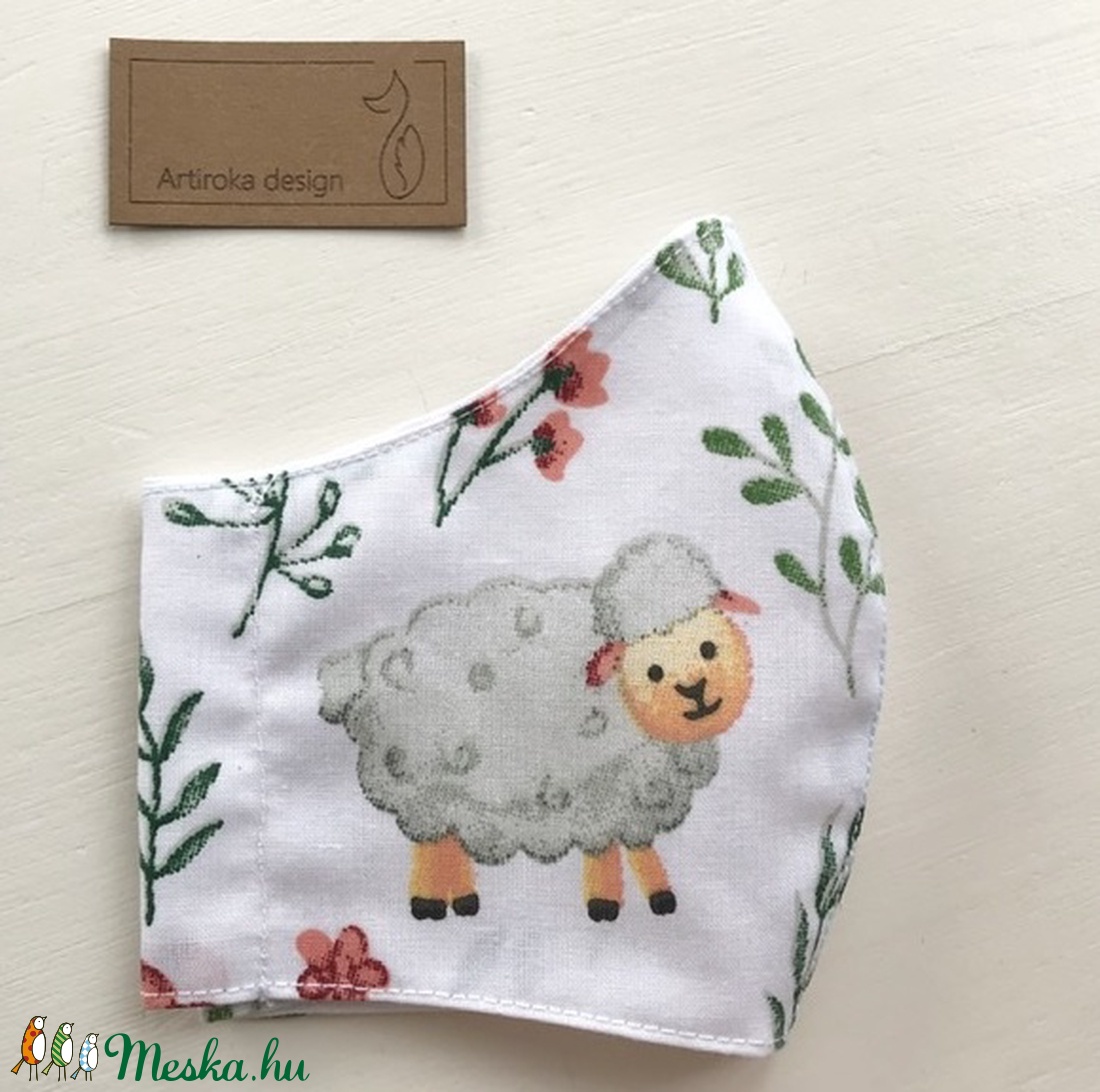 Bárány mintás női szájmaszk, arcmaszk, maszk, gyerekmaszk - Artiroka design - gyerek - gyerek - Meska.hu