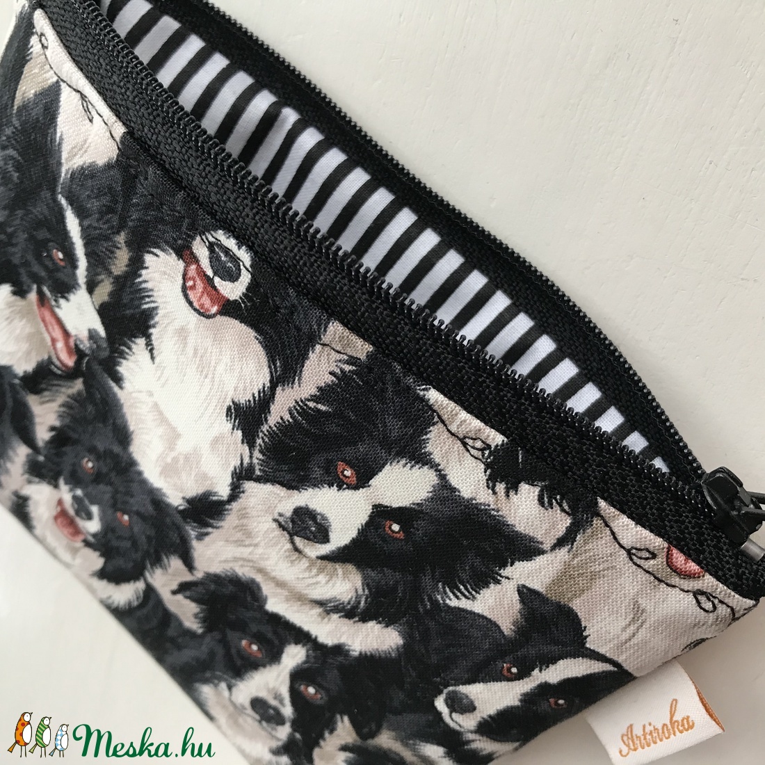 Border Collie kutya mintás, prémium pamut irattartó pénztárca, neszesszer - Artiroka design - táska & tok - pénztárca & más tok - kártyatartó & irattartó - Meska.hu Border Collie kutya mintás, prémium pamut irattartó pénztárca, neszesszer - Artiroka design - táska & tok - pénztárca & más tok - kártyatartó & irattartó - Meska.hu