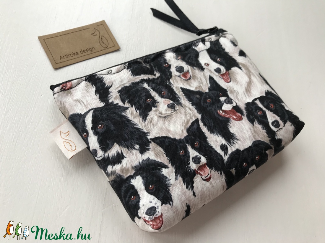 Border Collie kutya mintás, prémium pamut irattartó pénztárca, neszesszer - Artiroka design - táska & tok - pénztárca & más tok - kártyatartó & irattartó - Meska.hu Border Collie kutya mintás, prémium pamut irattartó pénztárca, neszesszer - Artiroka design - táska & tok - pénztárca & más tok - kártyatartó & irattartó - Meska.hu
