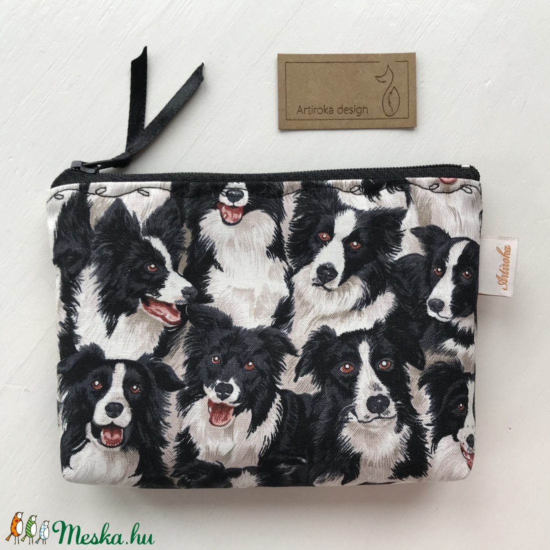 Border Collie kutya mintás, prémium pamut irattartó pénztárca, neszesszer - Artiroka design - táska & tok - pénztárca & más tok - kártyatartó & irattartó - Meska.hu Border Collie kutya mintás, prémium pamut irattartó pénztárca, neszesszer - Artiroka design - táska & tok - pénztárca & más tok - kártyatartó & irattartó - Meska.hu
