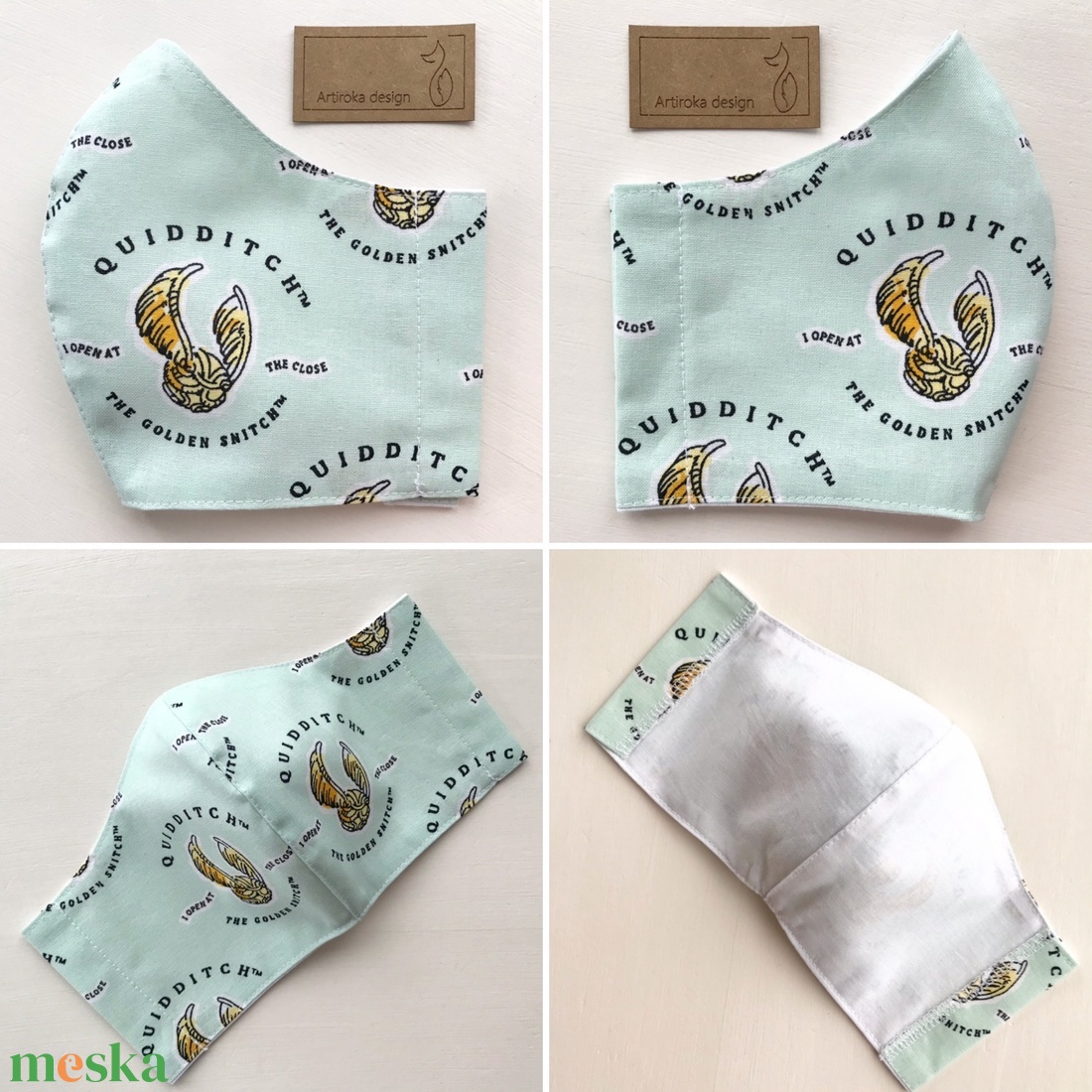 Harry Potter, kviddics mintás arcmaszk, szájmaszk, maszk - Artiroka design - gyerek - gyerek - Meska.hu