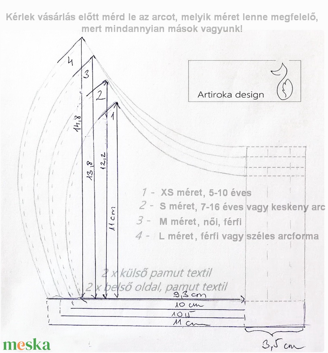 Cseresznye mintás pasztell zöld prémium arcmaszk, szájmaszk, maszk - Artiroka design - női - női - Meska.hu