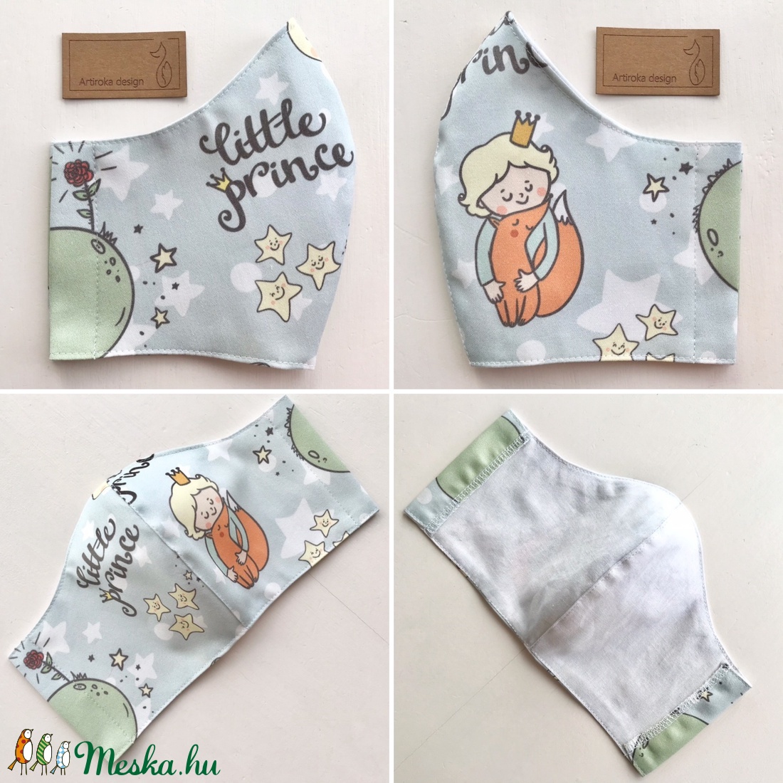 Kis herceg és a róka mintás arcmaszk, szájmaszk, maszk -  Artiroka design - női - női - Meska.hu