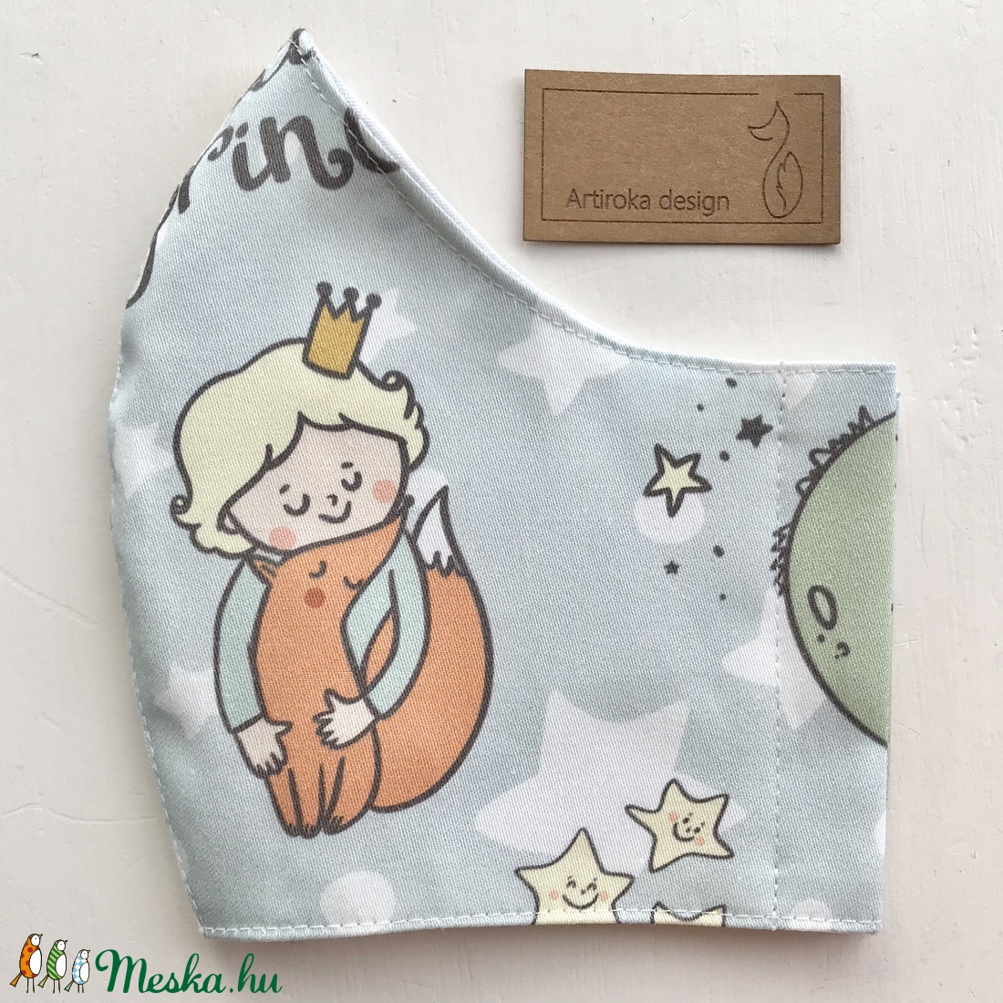 Kis herceg és a róka mintás arcmaszk, szájmaszk, maszk -  Artiroka design - női - női - Meska.hu