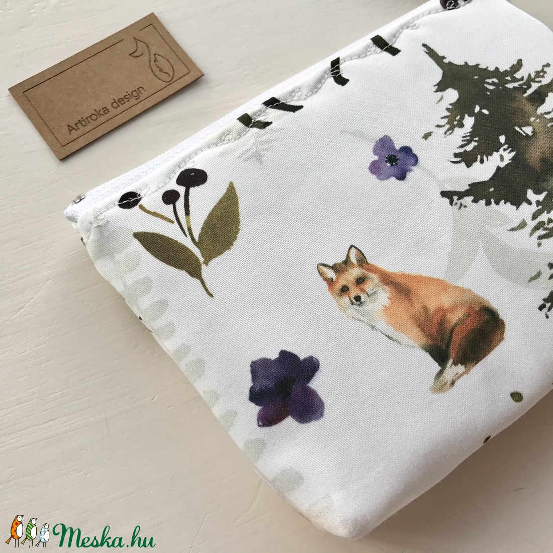 Róka az erdőben - egyedi akvarell mintás prémium pamut irattartó pénztárca, neszesszer - Artiroka design - táska & tok - pénztárca & más tok - pénztárca - Meska.hu Róka az erdőben - egyedi akvarell mintás prémium pamut irattartó pénztárca, neszesszer - Artiroka design - táska & tok - pénztárca & más tok - pénztárca - Meska.hu