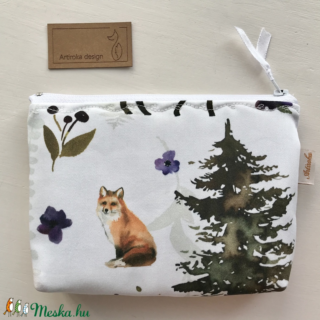 Róka az erdőben - egyedi akvarell mintás prémium pamut irattartó pénztárca, neszesszer - Artiroka design - táska & tok - pénztárca & más tok - pénztárca - Meska.hu Róka az erdőben - egyedi akvarell mintás prémium pamut irattartó pénztárca, neszesszer - Artiroka design - táska & tok - pénztárca & más tok - pénztárca - Meska.hu