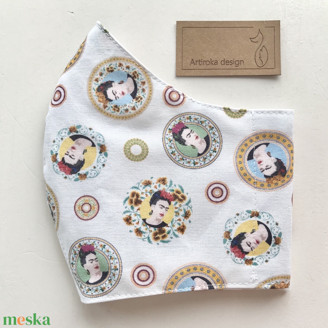 Frida Kahlo -   prémium pamut textilből készült maszk, művészeteket kedvelőknek - Mesedoboz  - Artiroka design  - női - női - Meska.hu