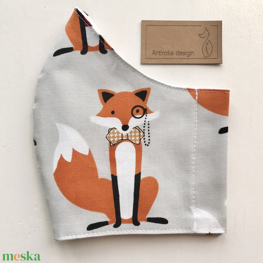 Róka - Móka mintás prémium arcmaszk, szájmaszk, maszk - Artiroka design -  - Meska.hu