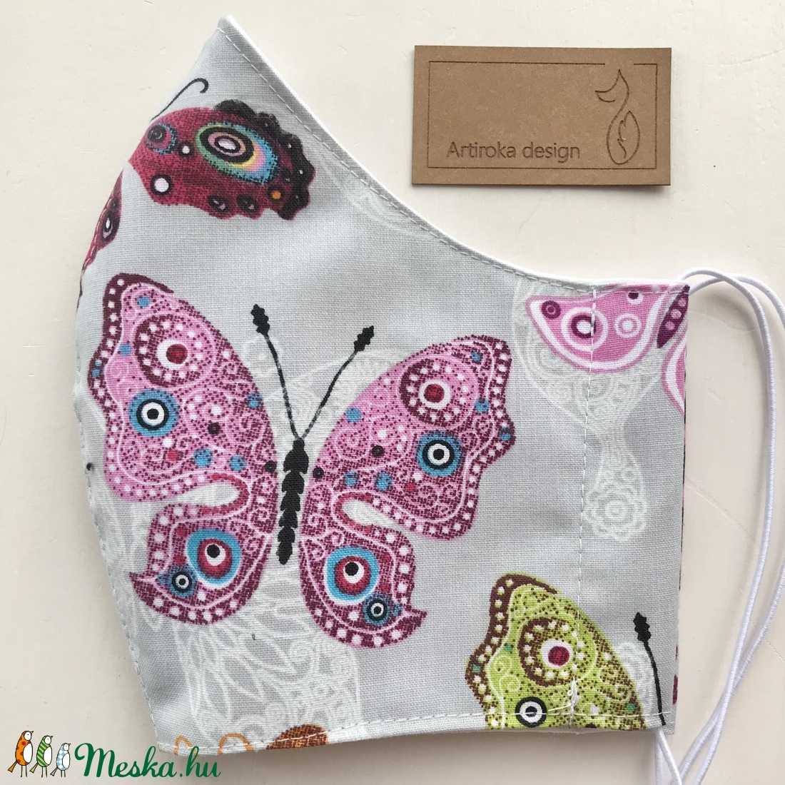 Pillangó mintás női arcmaszk, szájmaszk, maszk, gyerekmaszk - Artiroka design - női - női - Meska.hu