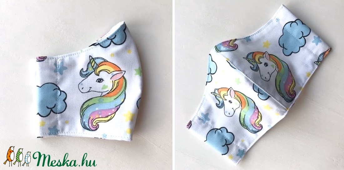 Unikornis mintás maszk, szájmaszk gyerekmaszk  -  Artiroka design  - gyerek - gyerek - Meska.hu