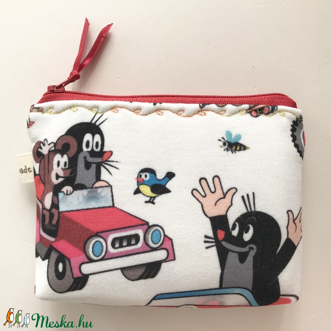 Kisvakond és barátai mintás, sárga színű irattartó,  pénztárca - Gyereknap - táska & tok - pénztárca & más tok - pénztárca - Meska.hu