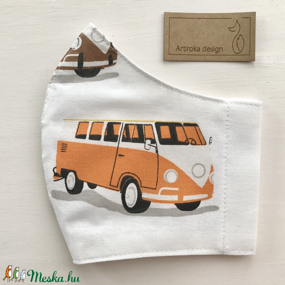 Volkswagen retro autó mintás arcmaszk, szájmaszk, maszk -VW - Artiroka design - férfi & uniszex - férfi & uniszex - Meska.hu