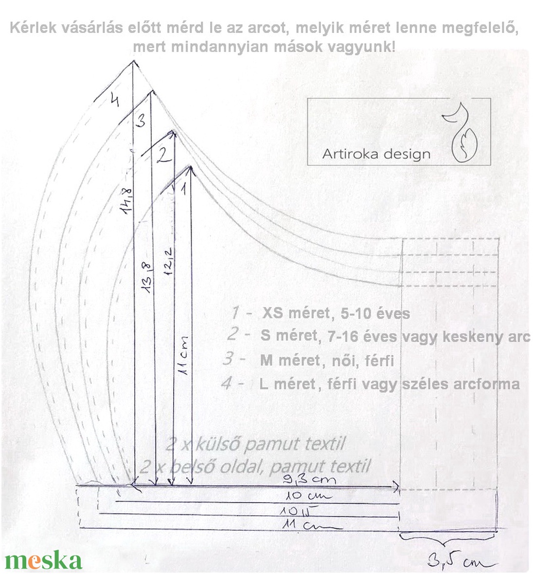 Süni mintás arcmaszk, szájmaszk - Artiroka design  - gyerek - gyerek - Meska.hu