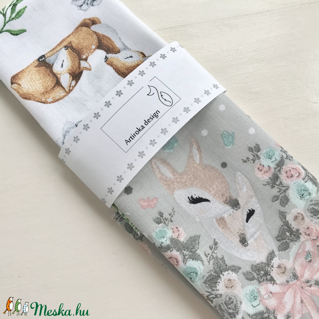 Őzike mintás zsebkendő vagy szalvéta szett - NoWaste - Bambi - szépségápolás - egészségmegőrzési kellékek - Meska.hu Őzike mintás zsebkendő vagy szalvéta szett - NoWaste - Bambi - szépségápolás - egészségmegőrzési kellékek - Meska.hu