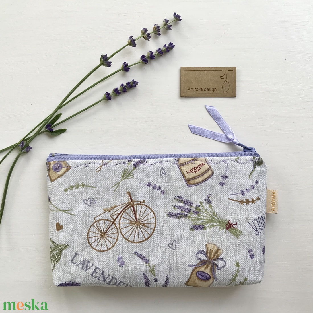 Levendula és bicikli mintás neszesszer - Artiroka design - táska & tok - pénztárca & más tok - Meska.hu Levendula és bicikli mintás neszesszer - Artiroka design - táska & tok - pénztárca & más tok - Meska.hu