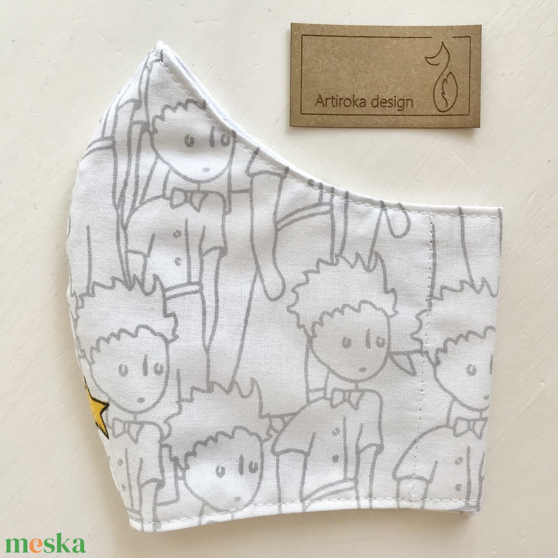 Kis herceg mintás arcmaszk, szájmaszk, maszk -  Artiroka design - női - női - Meska.hu