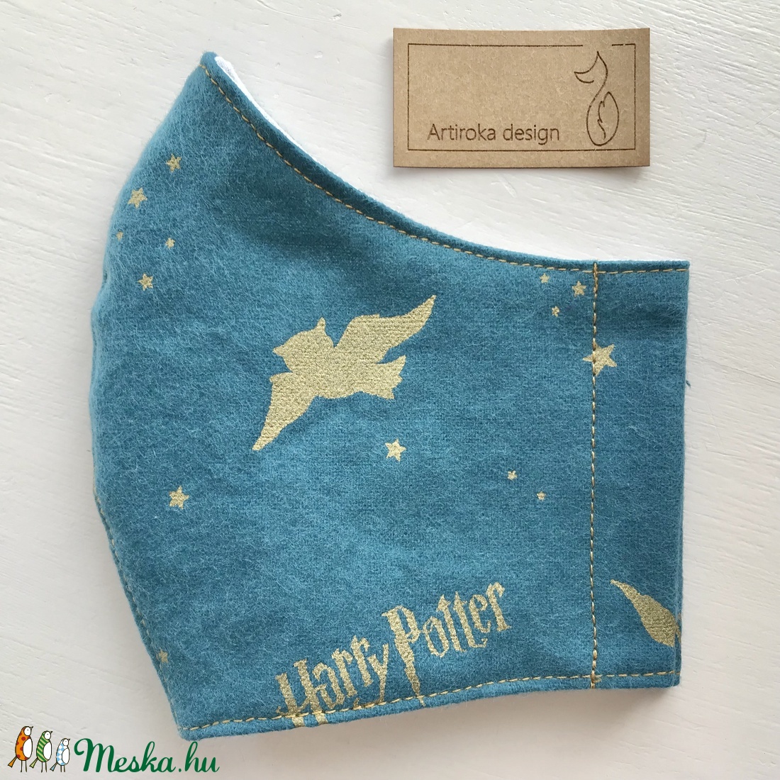 Harry Potter és Hedvig bagoly mintás prémium flanell maszk - Artiroka design - gyerek - gyerek - Meska.hu