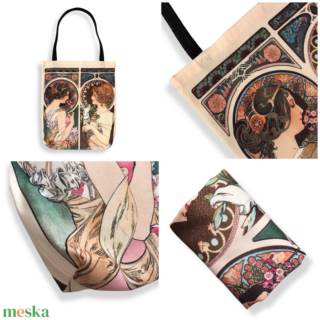 Mucha - vállra akasztható táska, szatyor - Mesedoboz - táska & tok - bevásárlás & shopper táska - shopper, textiltáska, szatyor - Meska.hu Mucha - vállra akasztható táska, szatyor - Mesedoboz - táska & tok - bevásárlás & shopper táska - shopper, textiltáska, szatyor - Meska.hu