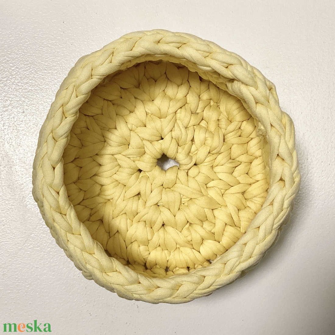 Sárga kosár  - Mesedoboz - otthon & életmód - tárolás & rendszerezés - tárolókosár - Meska.hu