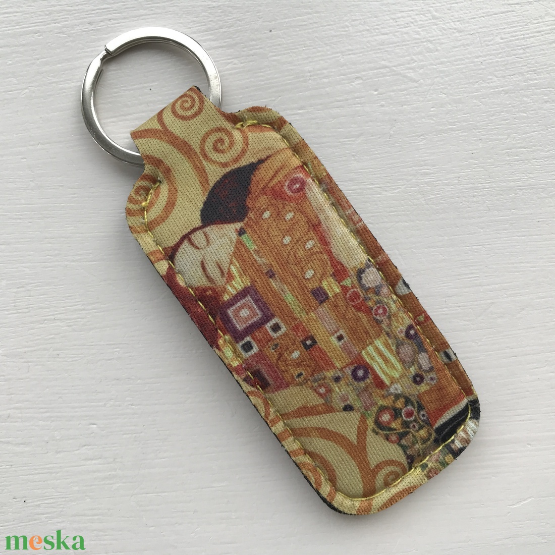 Klimt festménye mintás kulcstartó, ajakbalzsam tartó - táska & tok - kulcstartó & táskadísz - kulcstartó - Meska.hu
