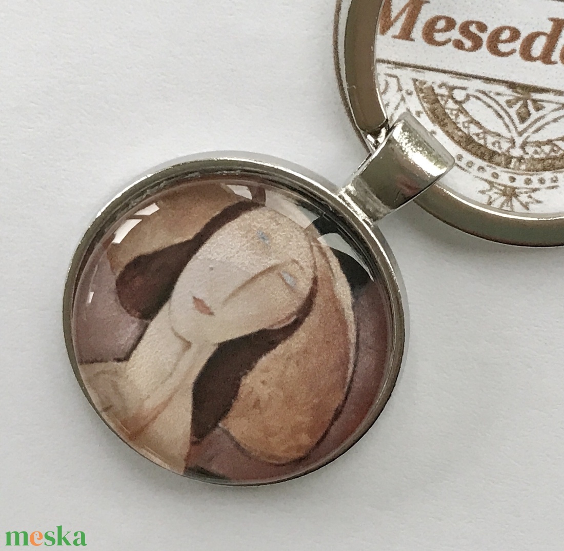 Kulcstartó Modigliani festménye alapján - Női portré - táska & tok - kulcstartó & táskadísz - kulcstartó - Meska.hu