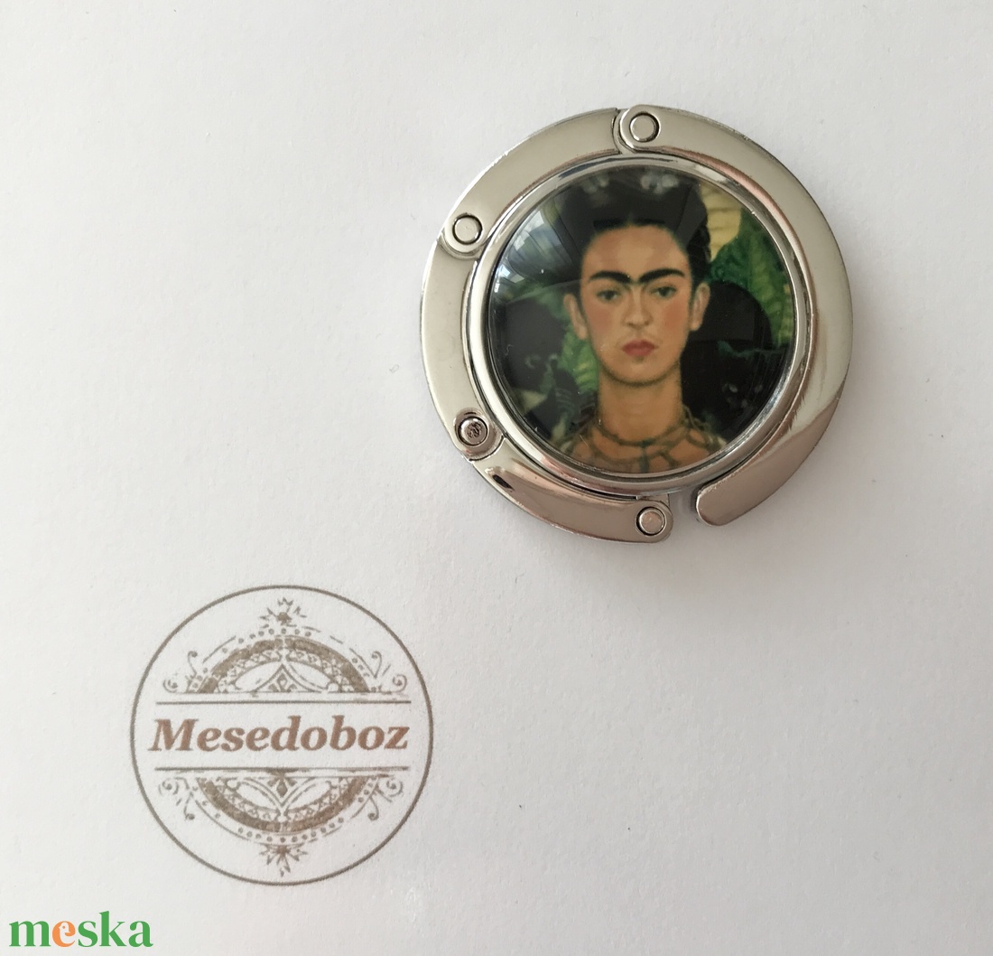 Frida Kahlo mintás táskaakasztó - táska & tok - kulcstartó & táskadísz - táskaakasztó - Meska.hu