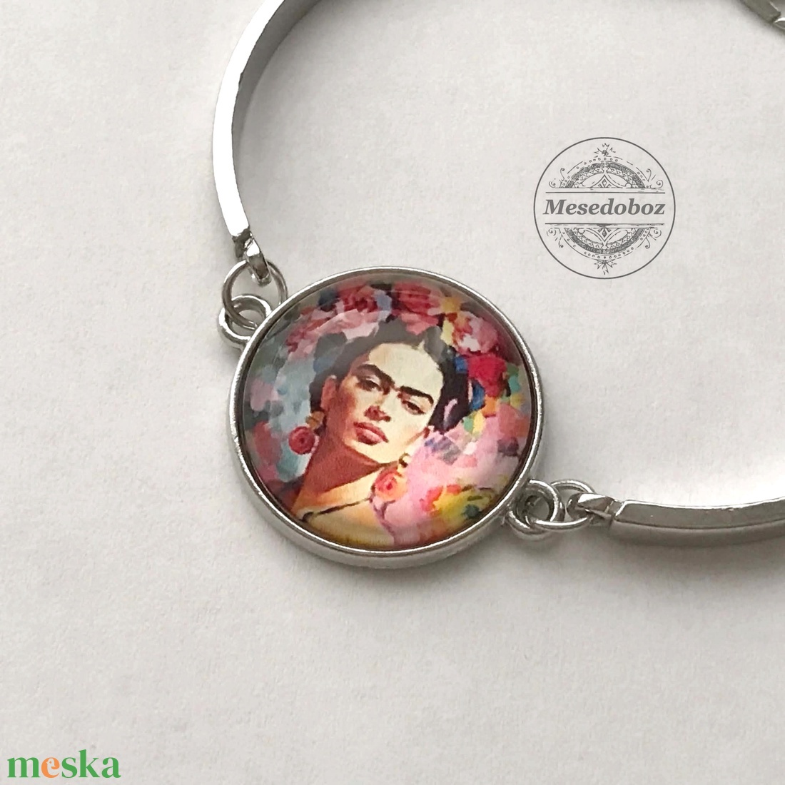 Frida Kahlo mintás karkötő - ékszer - karkötő - karkötő medállal - Meska.hu