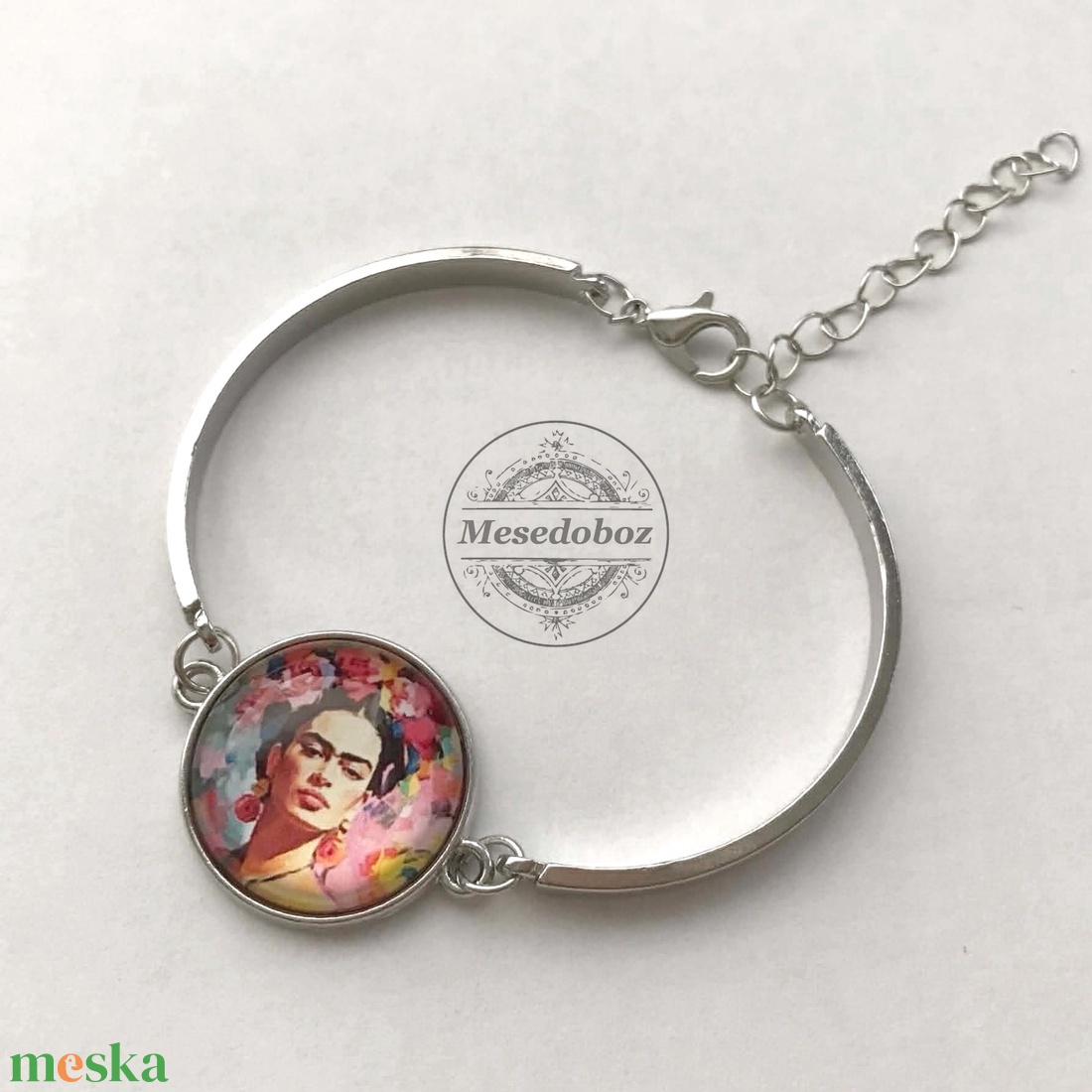 Frida Kahlo mintás karkötő - ékszer - karkötő - karkötő medállal - Meska.hu