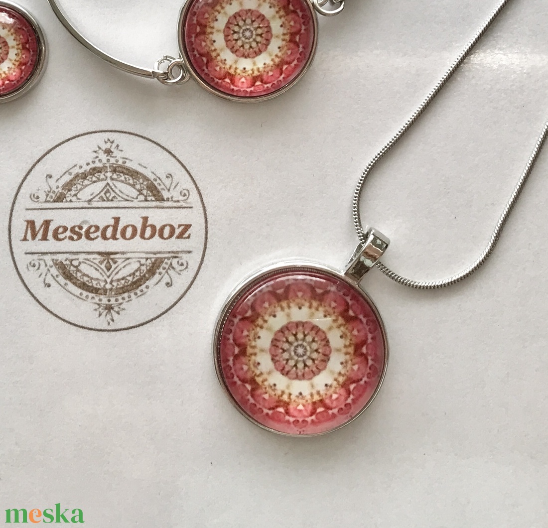 Mandala mintás nyaklánc - ékszer - nyaklánc - medálos nyaklánc - Meska.hu