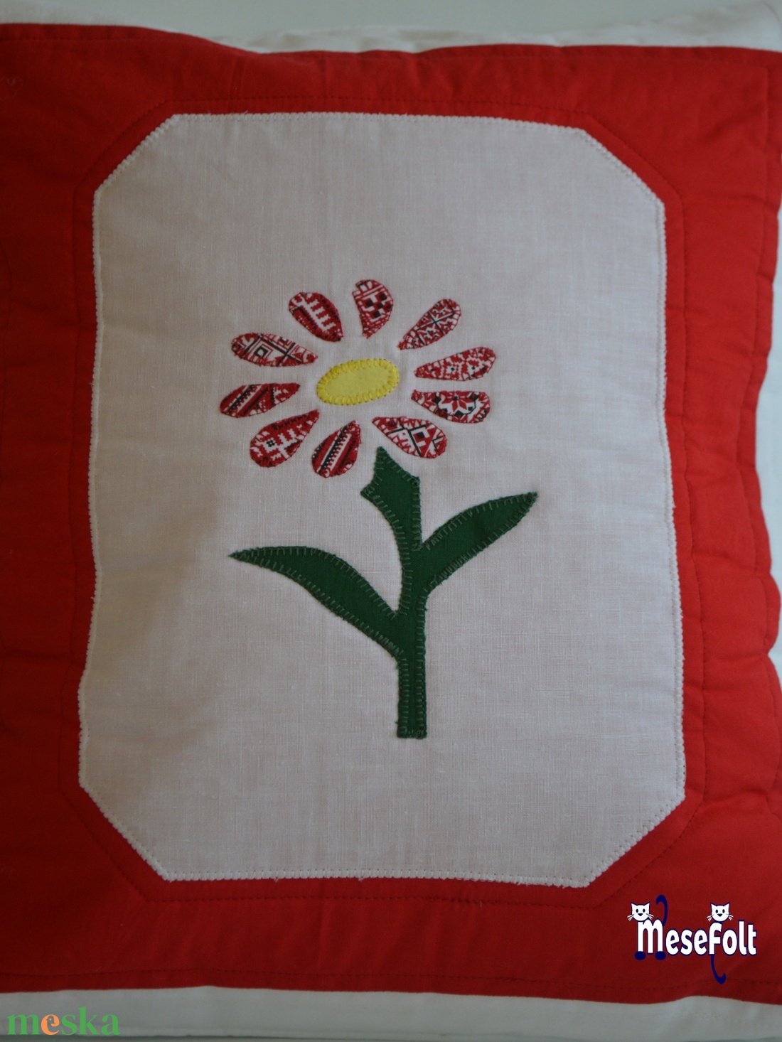 Cirmos gerbera Díszpárna huzat - otthon & életmód - lakástextil - párna & párnahuzat - Meska.hu