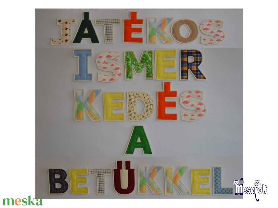 Magyar ABC textil betűkészlet - játék & sport - készségfejlesztő és logikai játék - oktató játékok - Meska.hu