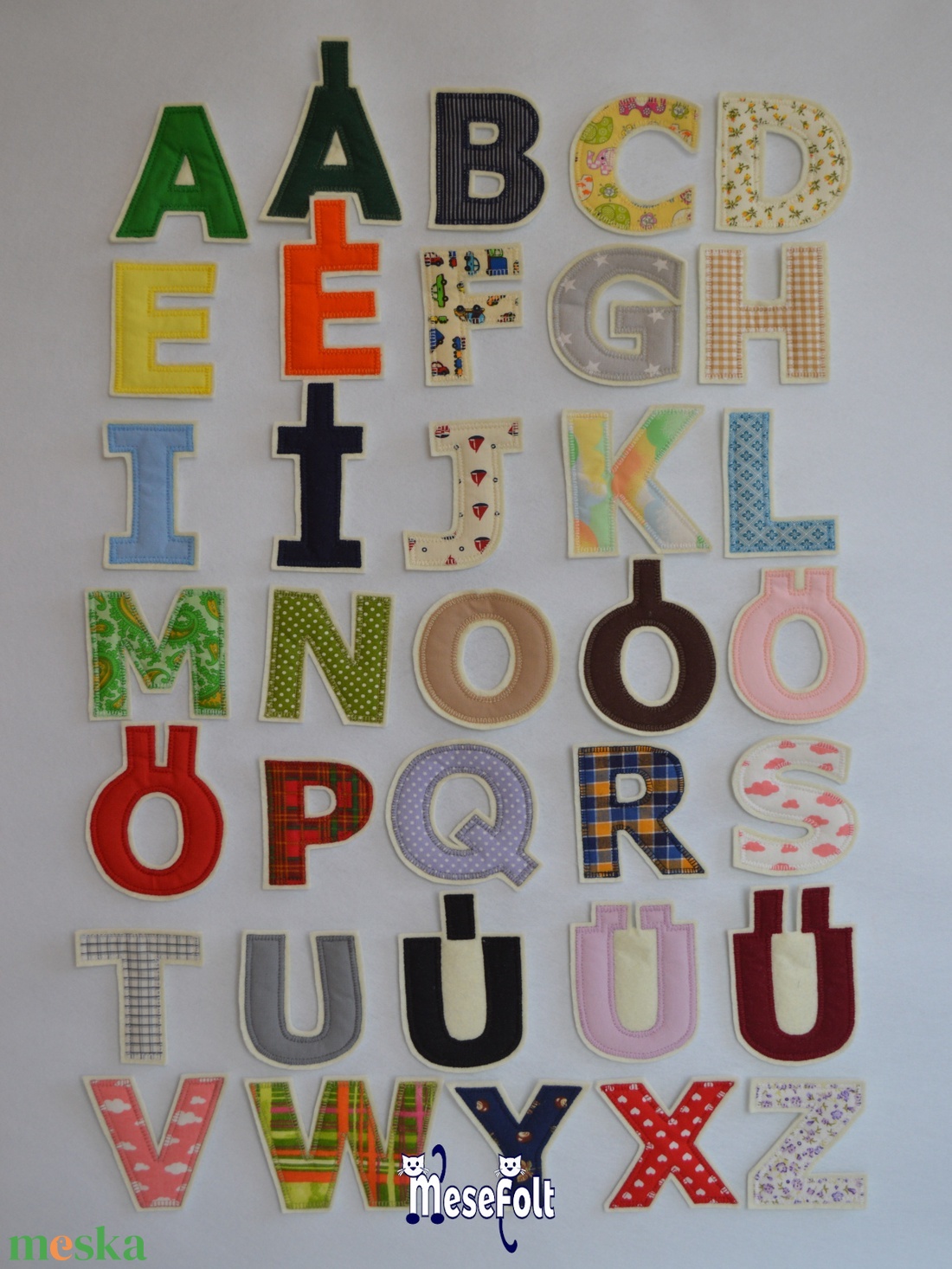 Magyar ABC textil betűkészlet - játék & sport - készségfejlesztő és logikai játék - oktató játékok - Meska.hu