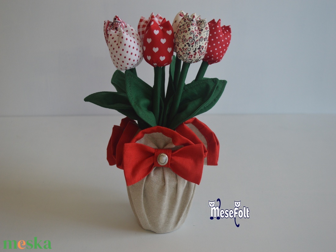 Tulipán - textil virágcsokor - otthon & életmód - dekoráció - virágdísz és tartó - csokor & virágdísz - Meska.hu Tulipán - textil virágcsokor - otthon & életmód - dekoráció - virágdísz és tartó - csokor & virágdísz - Meska.hu