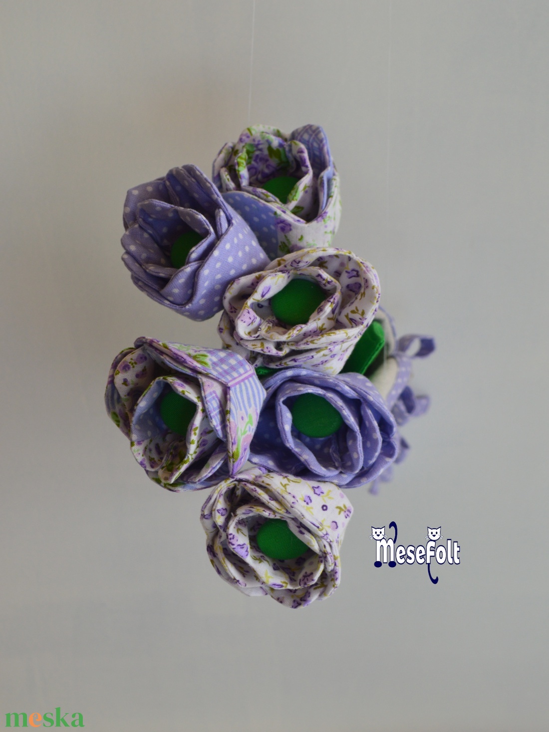 Hullámos tulipán - Textil virágcsokor - otthon & életmód - dekoráció - virágdísz és tartó - csokor & virágdísz - Meska.hu