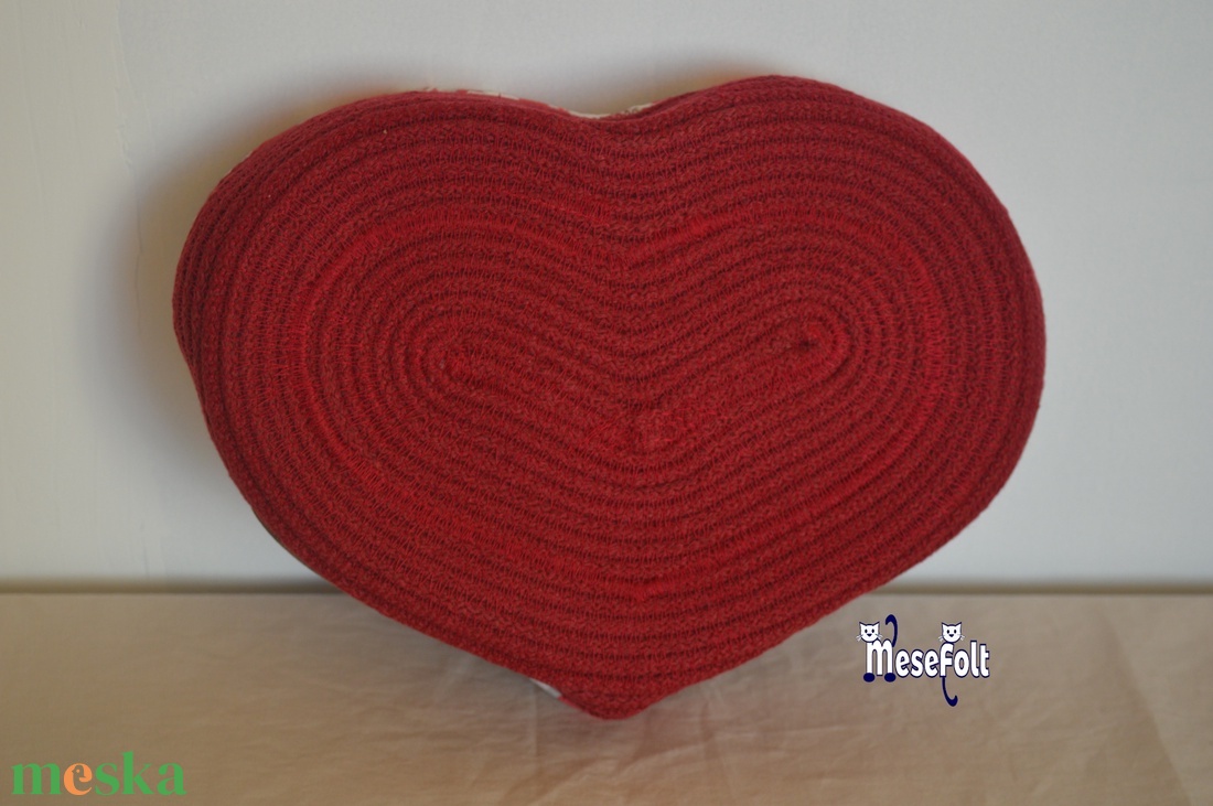 Szív Kosár - otthon & életmód - tárolás & rendszerezés - tárolókosár - Meska.hu