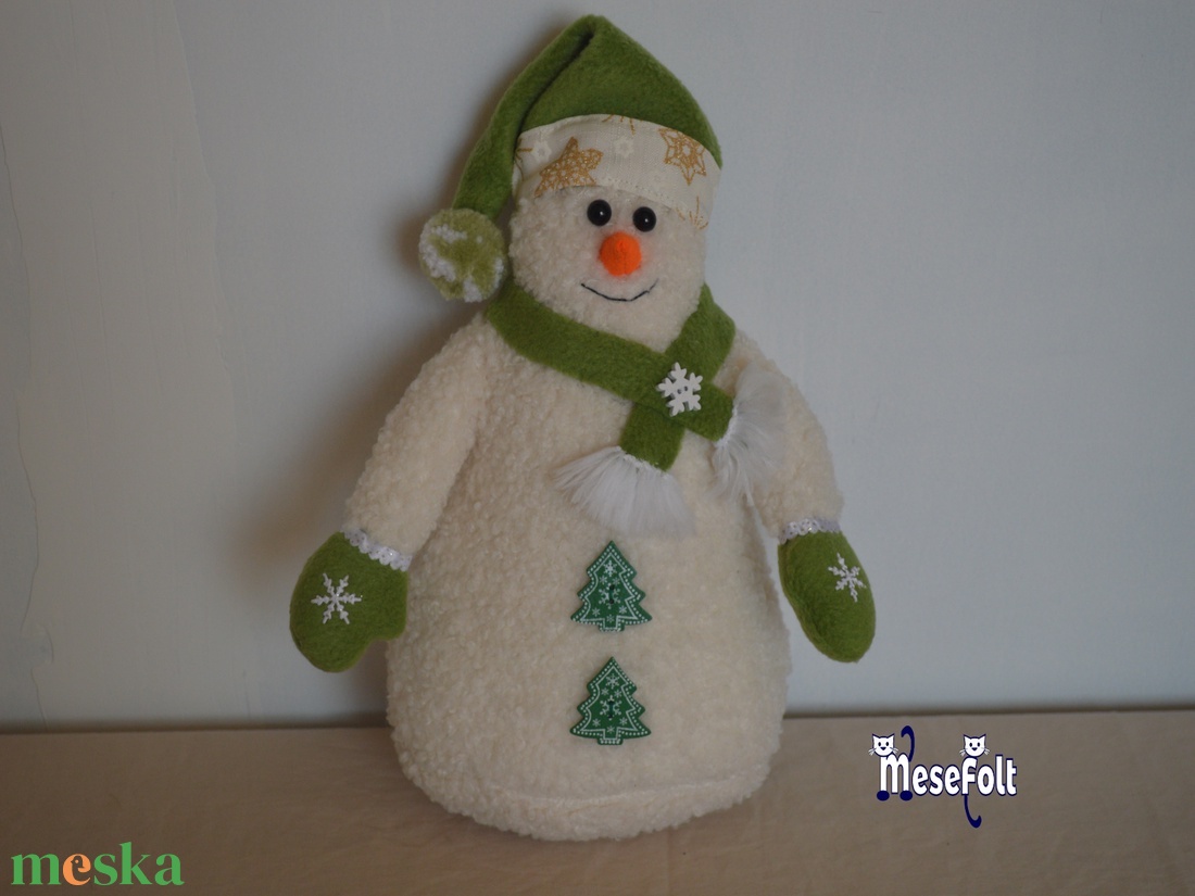 Hóember játékfigura - karácsony - karácsonyi lakásdekoráció - karácsonyi manók, figurák - Meska.hu