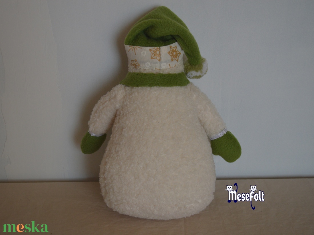 Hóember játékfigura - karácsony - karácsonyi lakásdekoráció - karácsonyi manók, figurák - Meska.hu