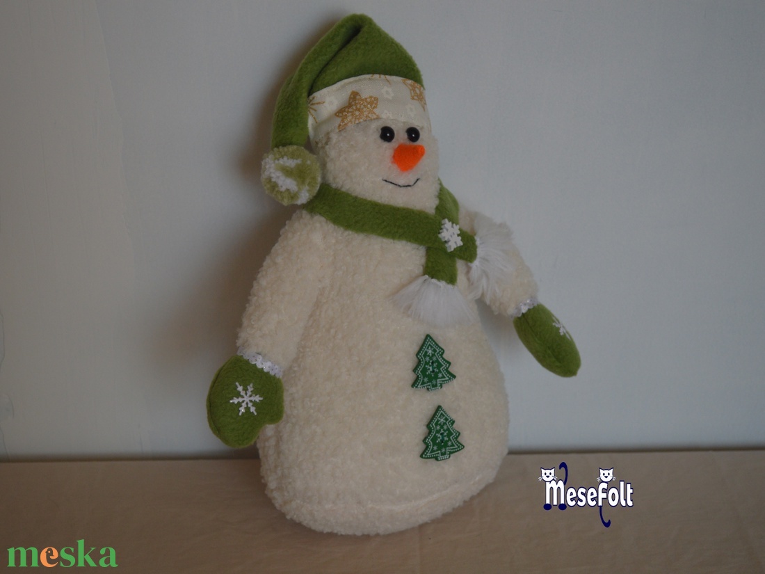 Hóember játékfigura - karácsony - karácsonyi lakásdekoráció - karácsonyi manók, figurák - Meska.hu